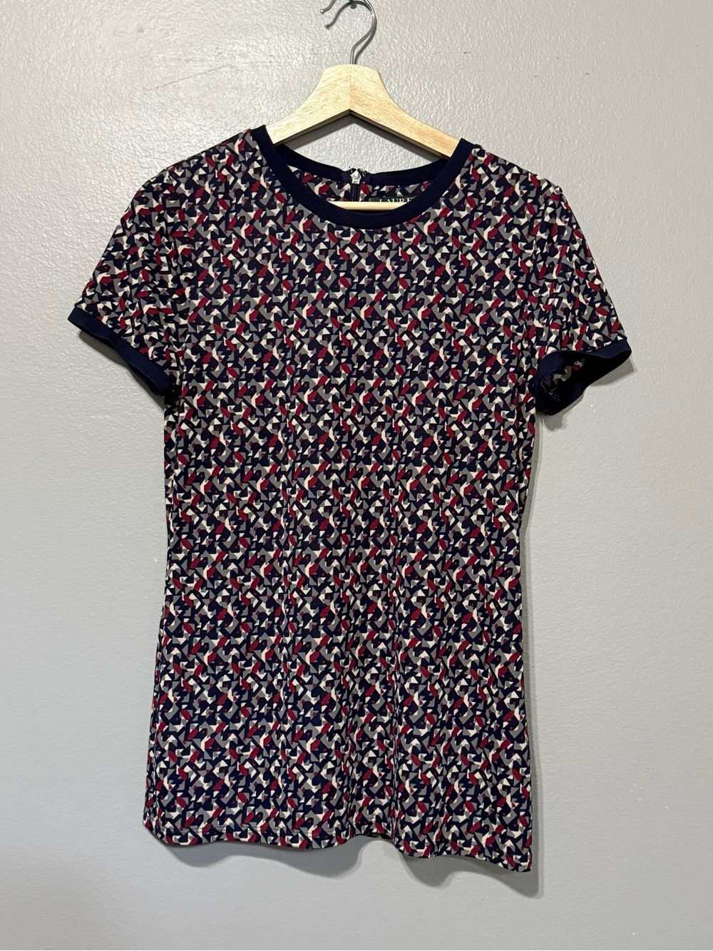 Ralph Lauren Navy, Red & White Short Sleeve Geometric Tee